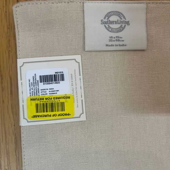 Southern Living Placemat Set Of 4 Khaki - Picture 3 of 5